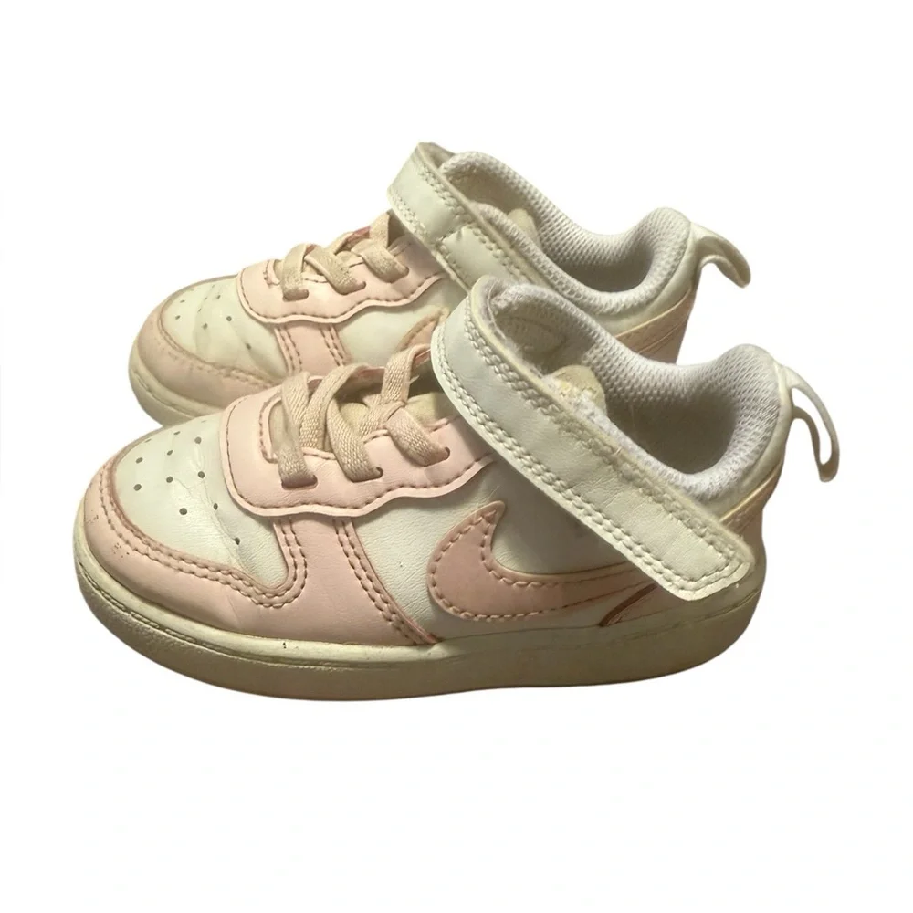 Nike Kids Light Pink White Baby Girl Size 6.5 Sneakers